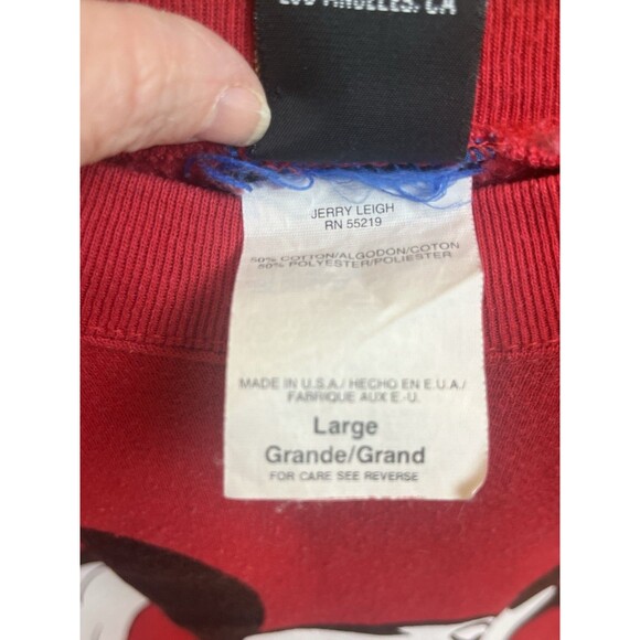 Vintage DISNEY Unlimited Red Mickey Mouse Sweat Shirt Size Large / Retro / Soft - Picture 6 of 10